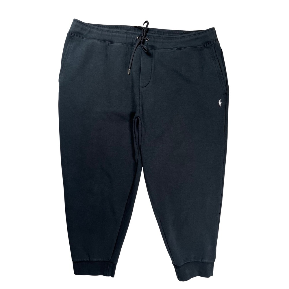 Polo Ralph Lauren Joggers Mens 2XB Black Drawstring Pony Logo Sweatpants Casual